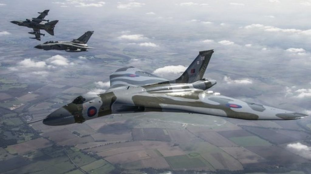 Vulcan's fly-past tribute to factory