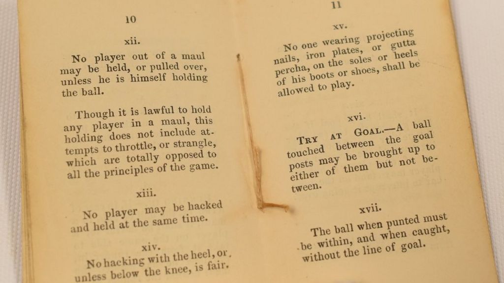 1851 rugby rule book sells for £13,000