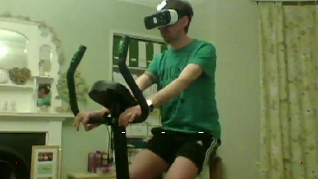 Meet the man cycling the UK using virtual reality