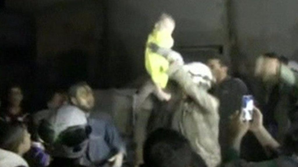 Month-old baby girl pulled from rubble in Idlib