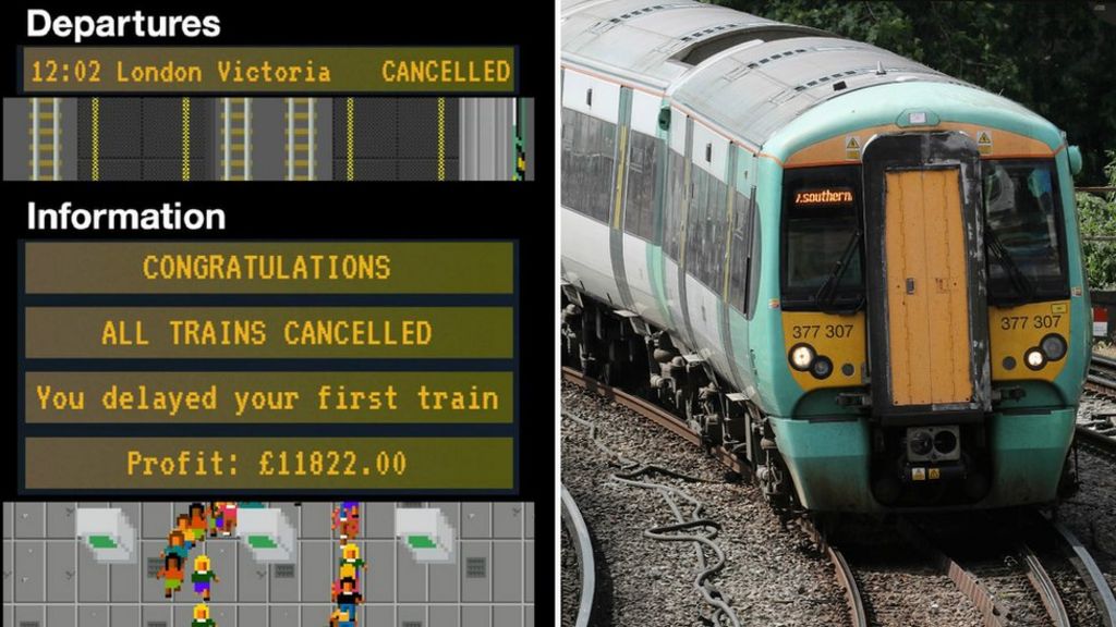Train game parodies 'shambolic' railway
