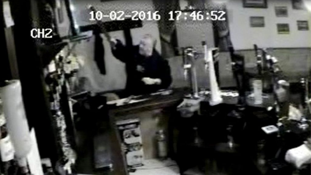 Sacked man's pub rampage caught on CCTV