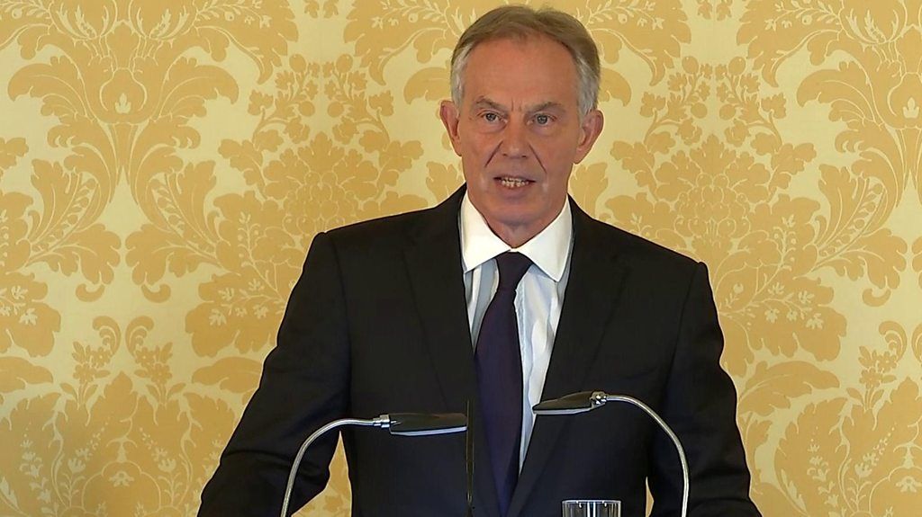 Tony Blair expressed sorrow, regret and apology