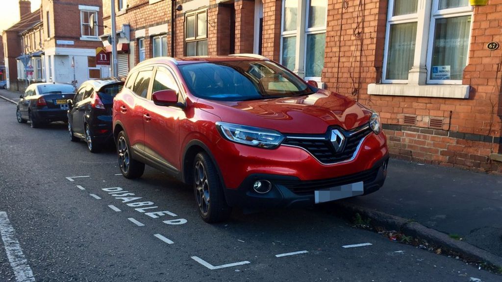 Fine puts brakes on Nottingham driver's DIY disabled bay - BBC News - BBC News