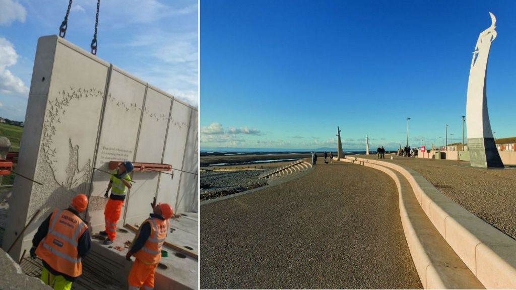 Artworks spruce up sea defences in Lancashire