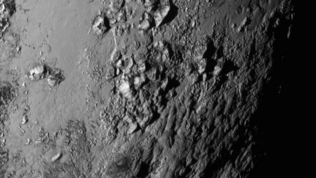 Images reveal ice mountains on Pluto