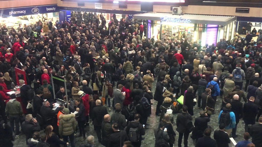 Rail commuters stranded amid storm