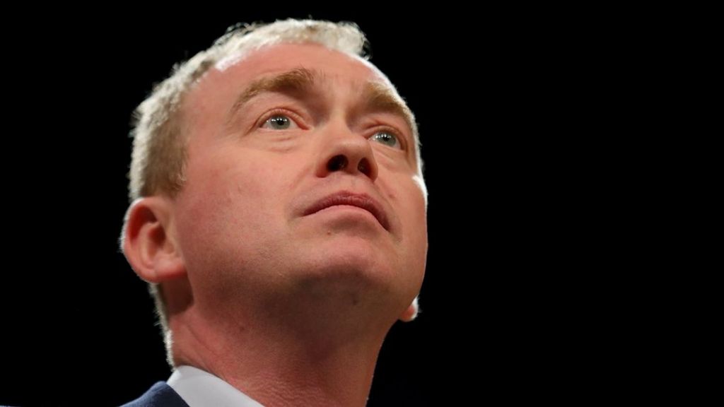 Farron likens PM's politics to Trump's and Putin's