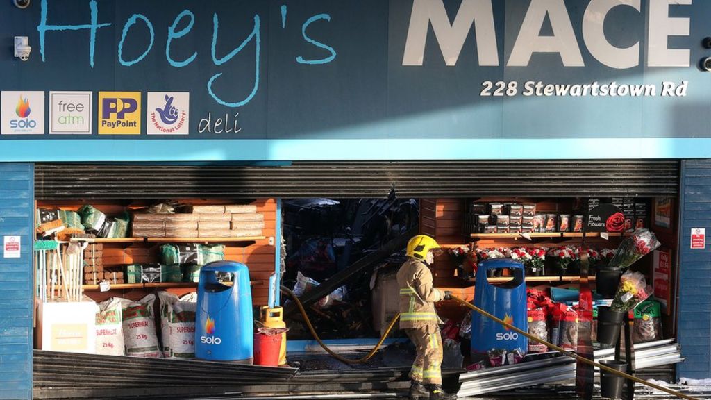 West Belfast: Houses evacuated after petrol station fire