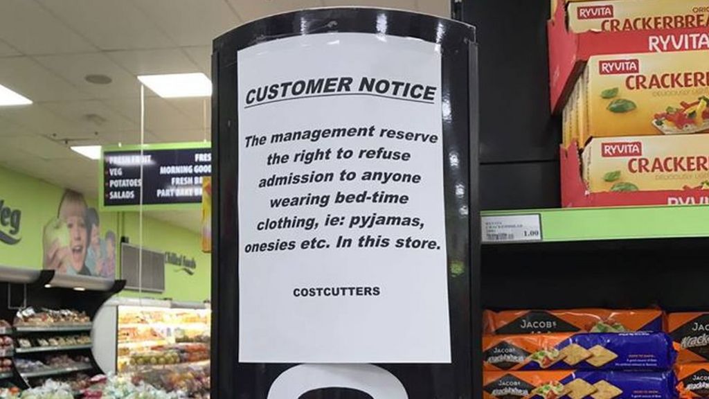 Shoppers in pyjamas banned from Londonderry supermarket