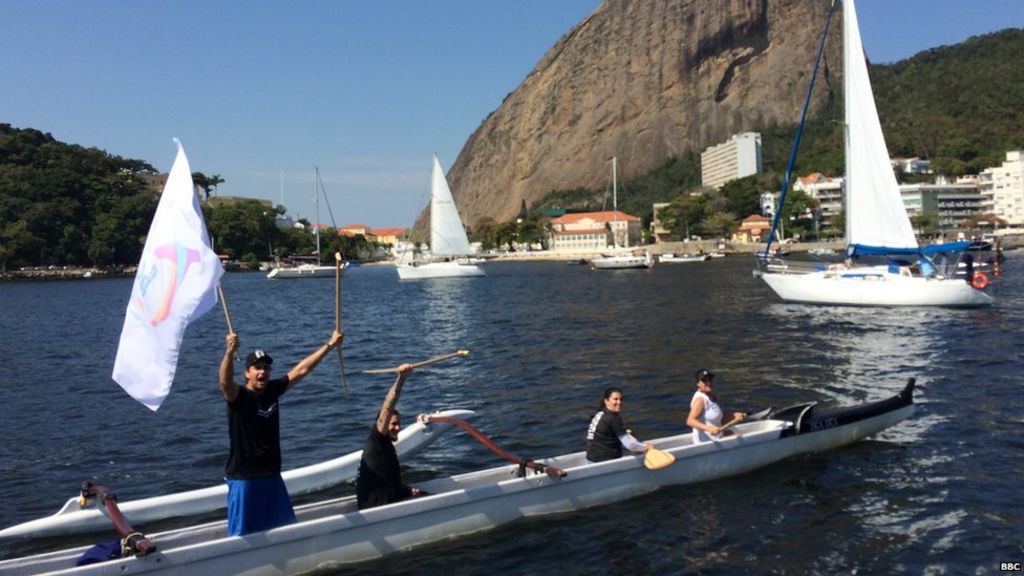 Rio Olympic water pollution protest