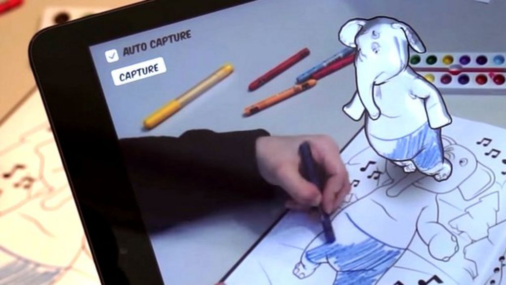 Colouring in Disney's augmented reality drawings - BBC News