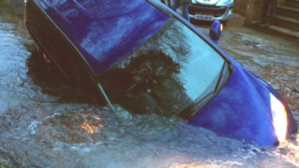 VIDEO: 'My car was sucked into a sinkhole'