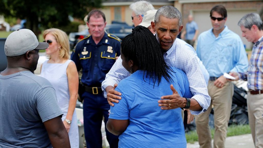 Louisiana Floods Obama Heartbroken After Tour Bbc News