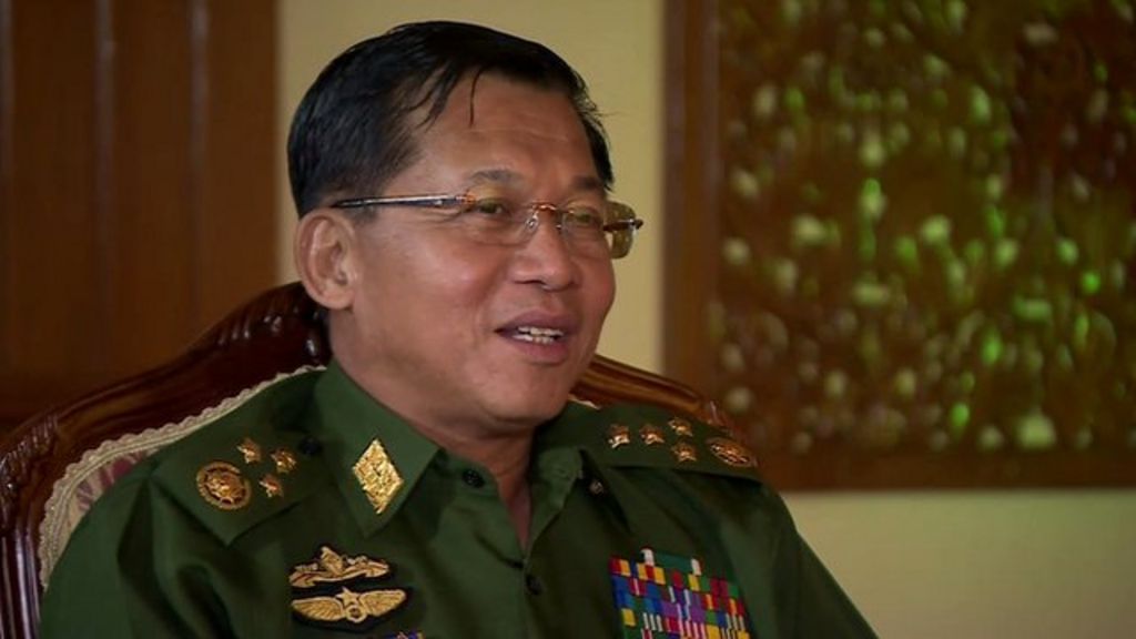Senior General Min Aung Hlaing - _84369008_84369006