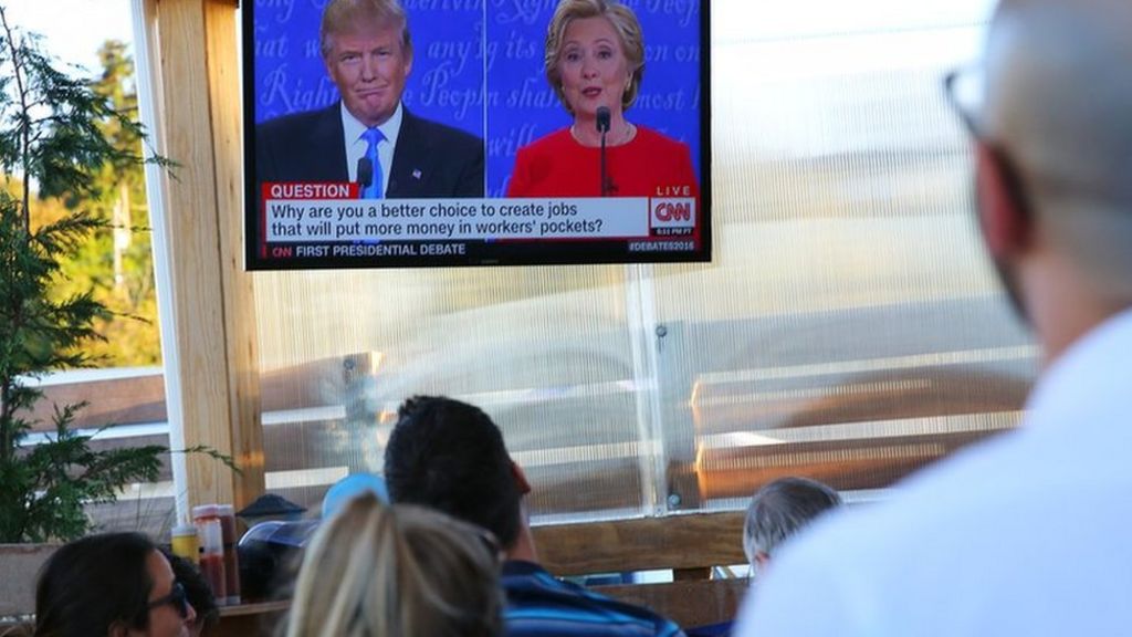 Presidential Debate Trump Clinton Showdown Breaks Tv Record Bbc News 