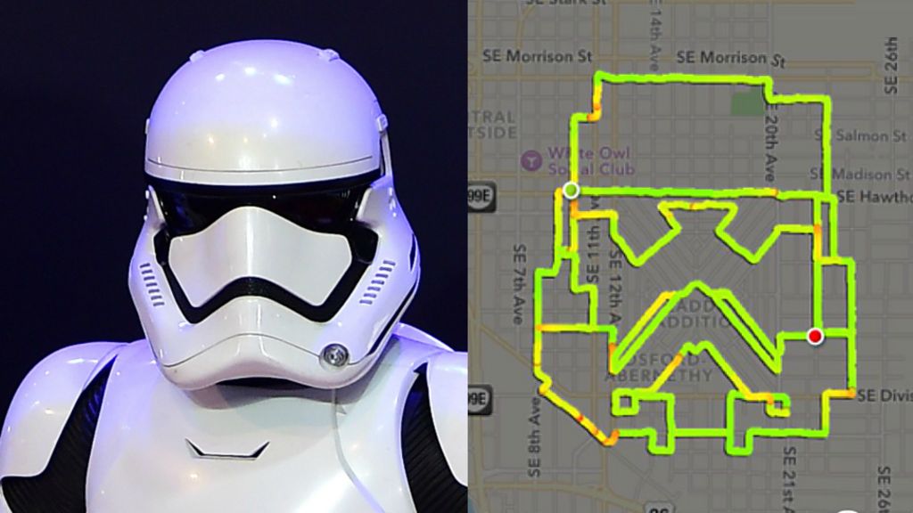 Runner's routes make Star Wars maps
