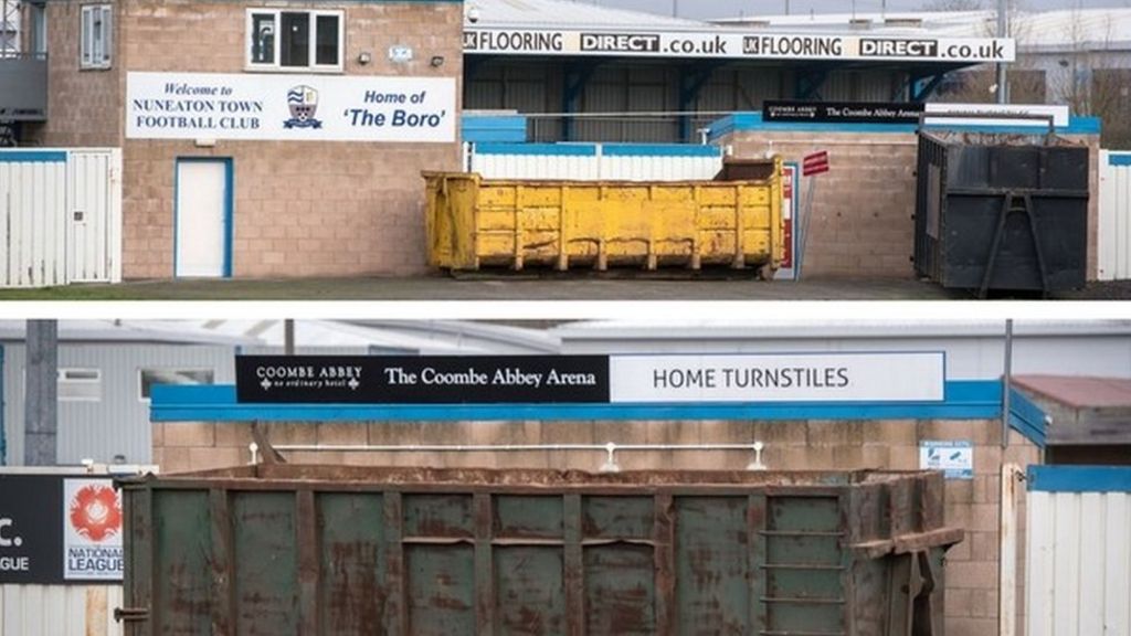 Skips block turnstiles in Nuneaton sports ground row