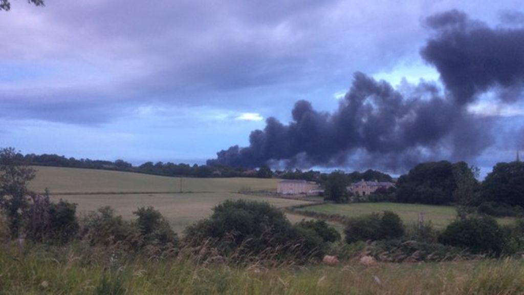 Thousands of bales destroyed in recycling plant fire - BBC News