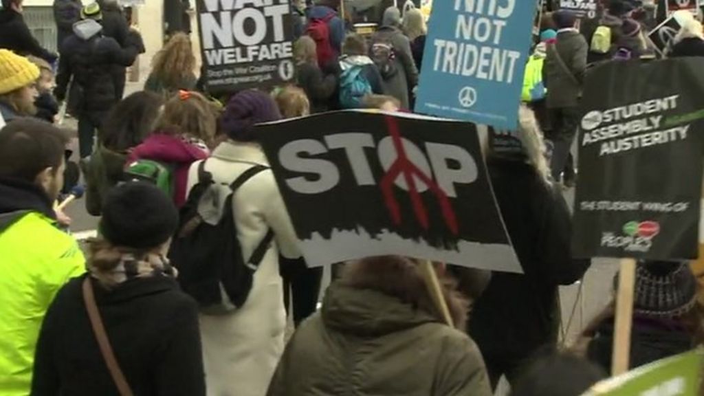 VIDEO: Protesters join anti-Trident rally