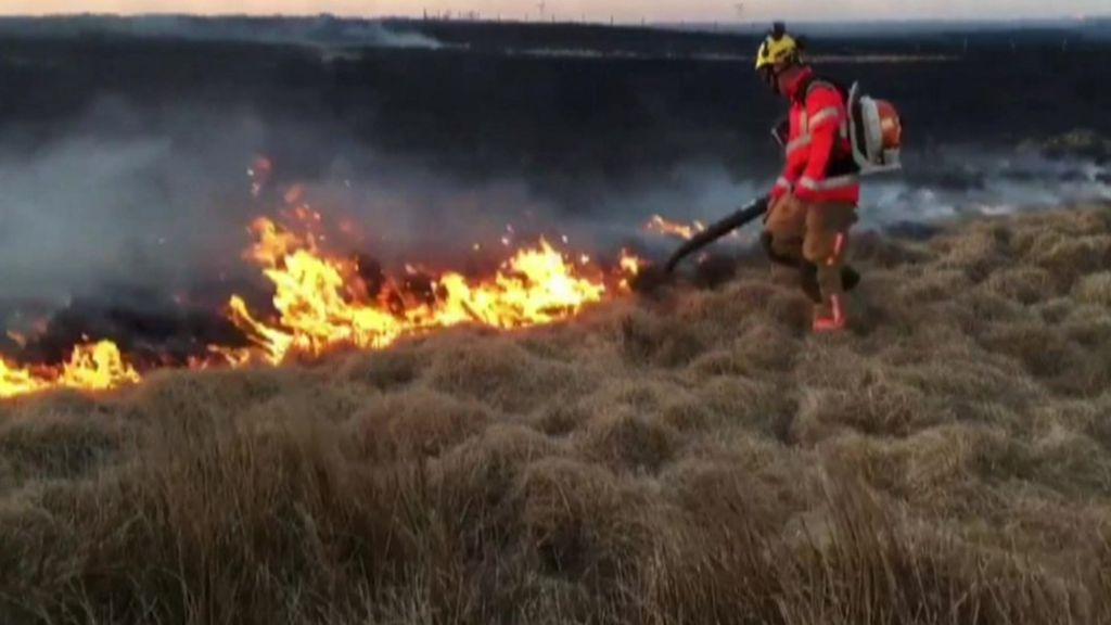 Moorland fires 'started deliberately'