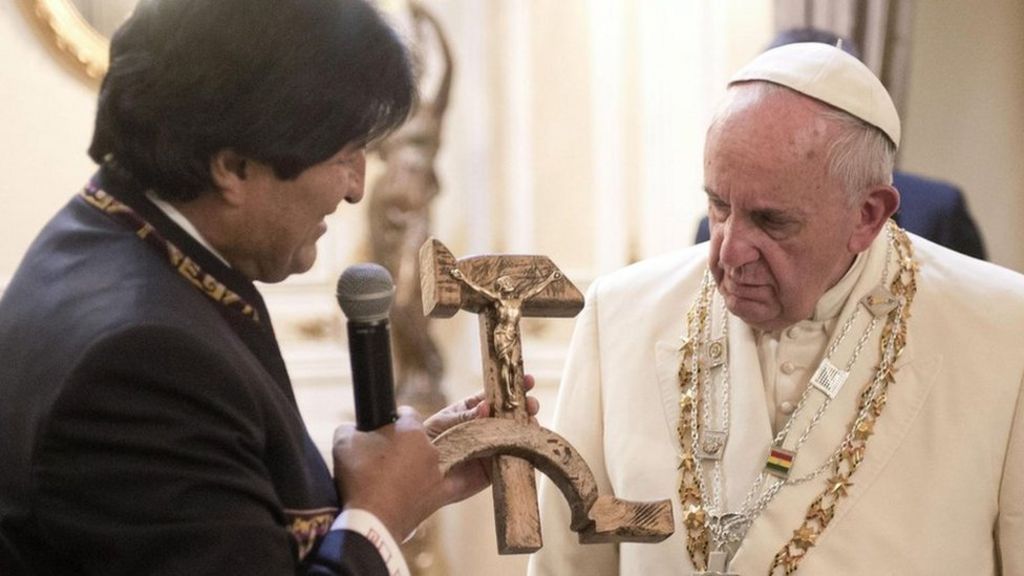 Stir over Pope's 'communist crucifix'