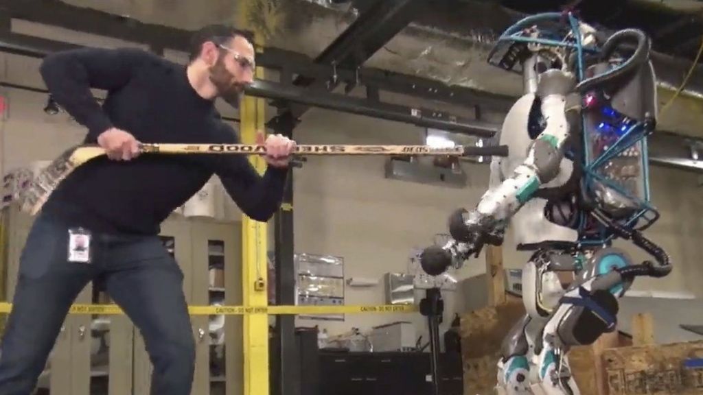 Remarkable robot puts up with bullying