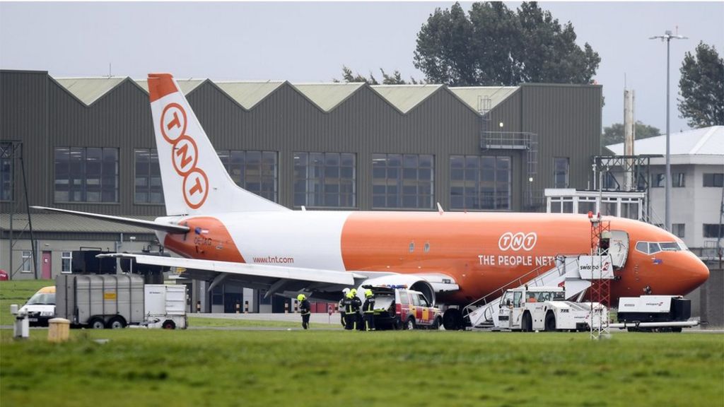 Belfast International Airport runway plane towed after delays