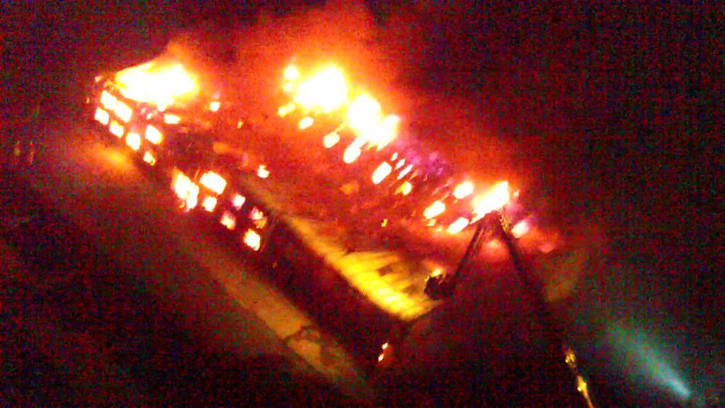 Pilling fire: Large blaze at industrial estate in Lancashire
