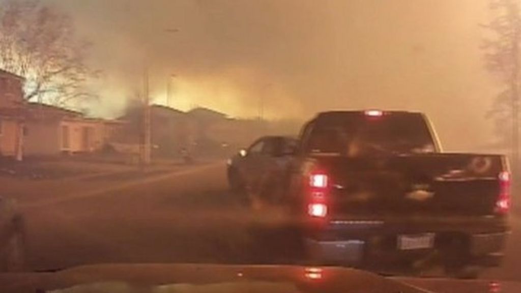 Fort Mcmurray Firefighter The Fire Cascaded Down The Hill Bbc News