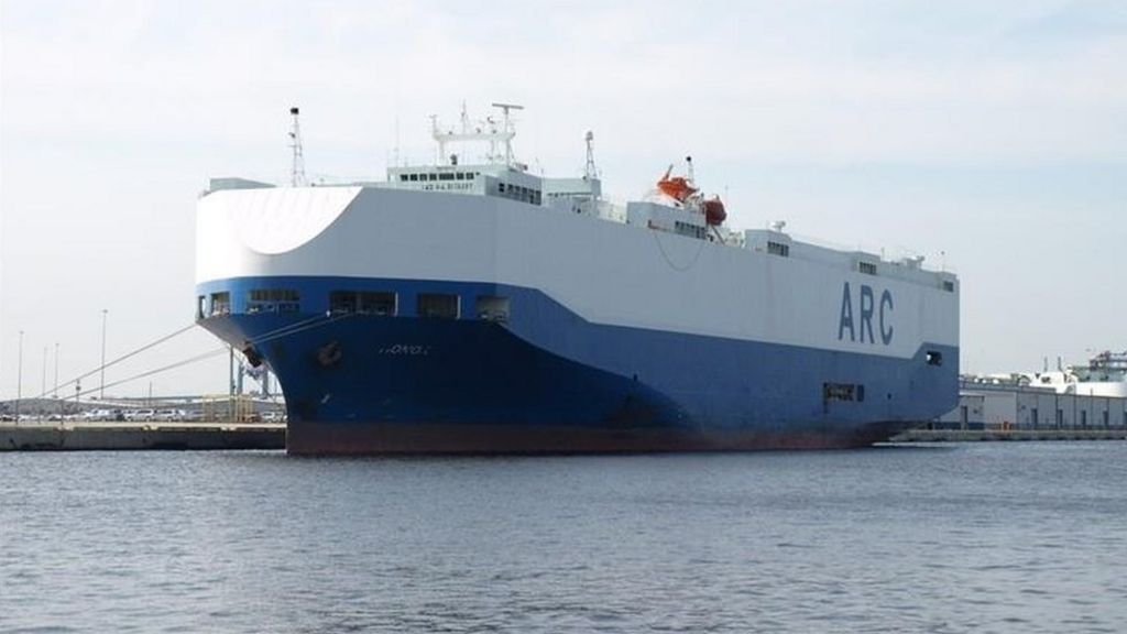 Fire breaks out on US car carrier ship Honour