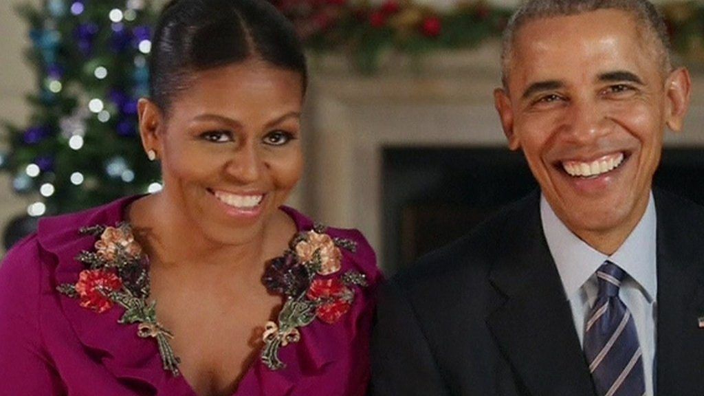 Barack and Michelle Obama's last Christmas address