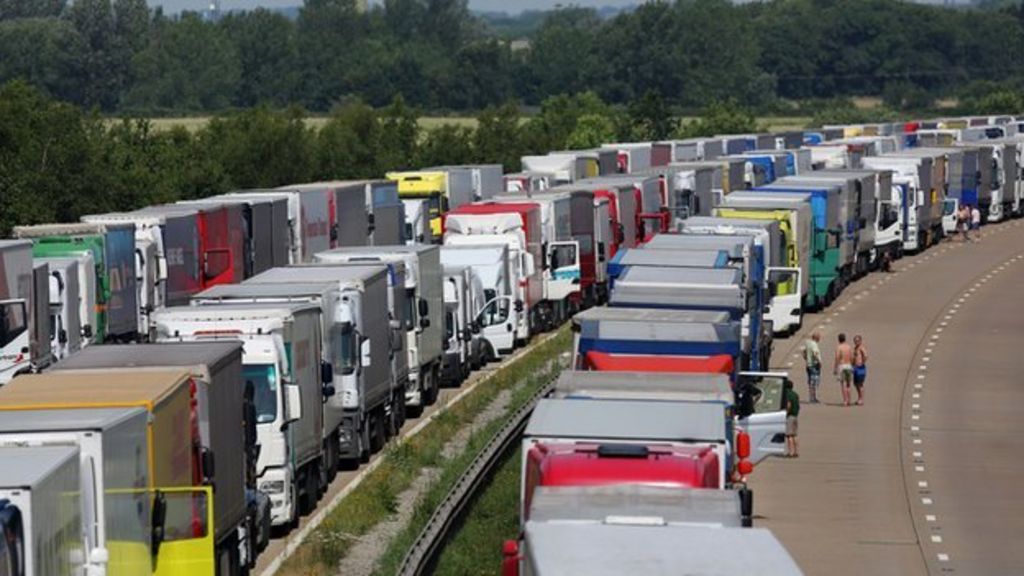 Calais Lorry Queue Could Clear In Hours After Port Reopens Bbc News