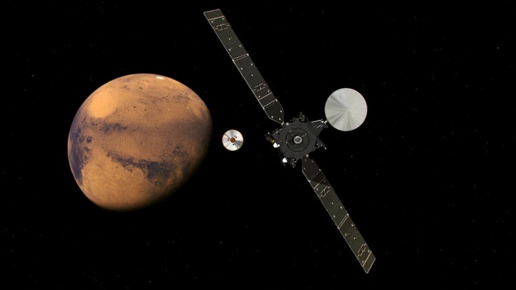 European Schiaparelli probe on target for Mars landing