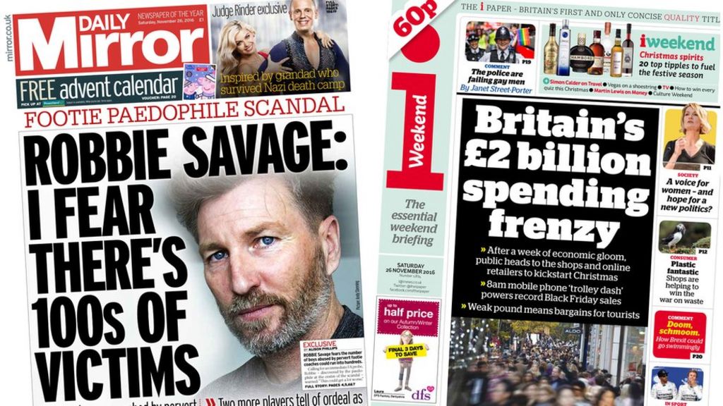 Newspaper headlines hundreds of football victims bbc news