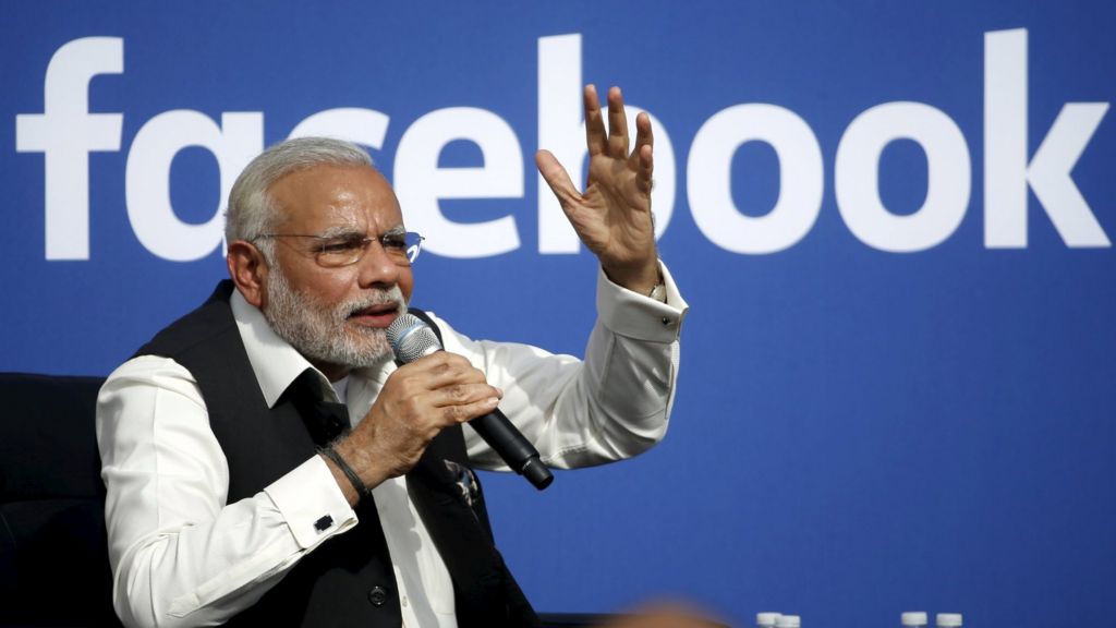 Modi hails social media at Facebook HQ