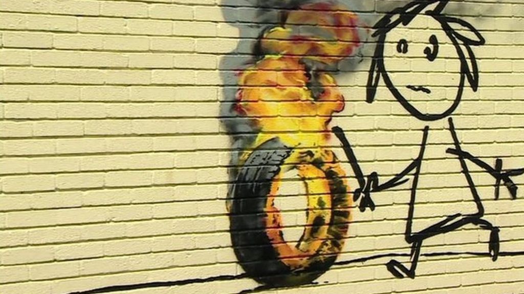 VIDEO: Banksy mural appears in school playground
