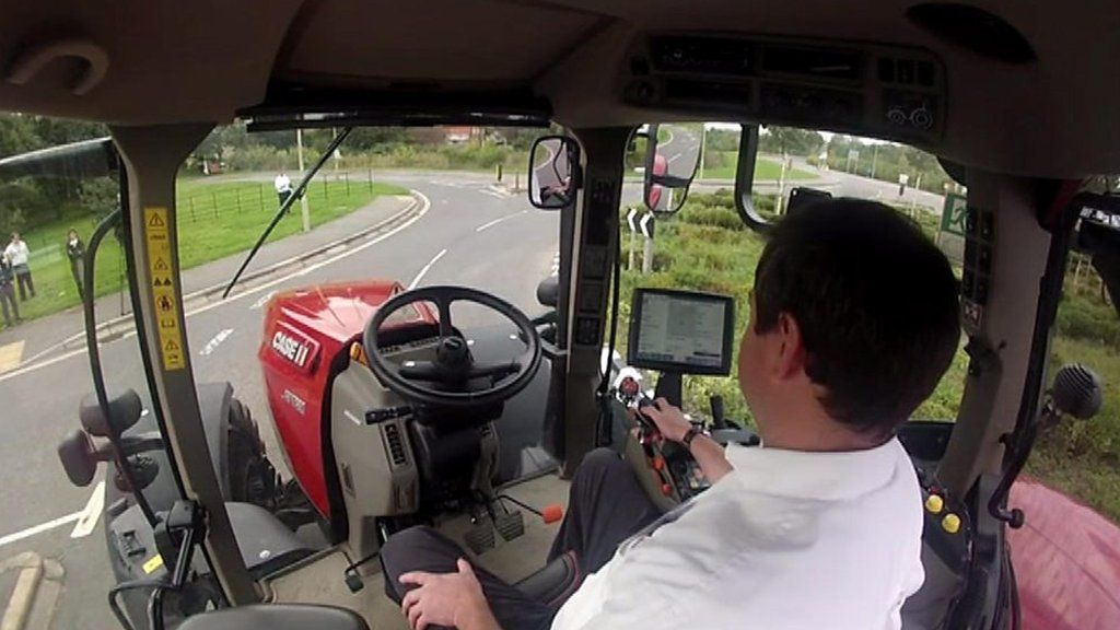 Test driving a driverless tractor in Southampton