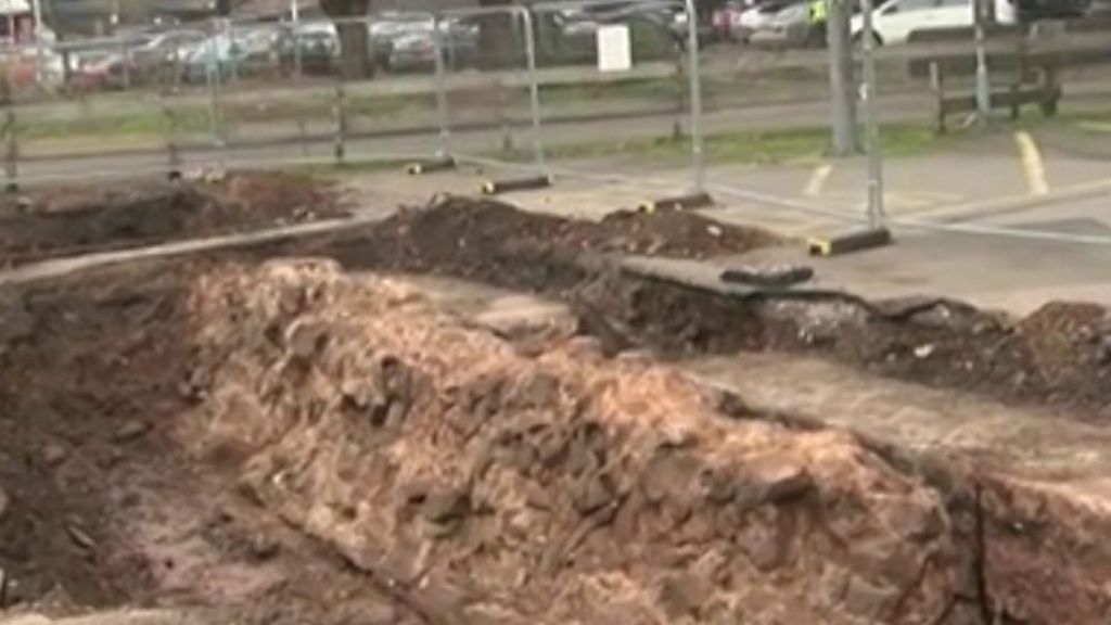 Medieval wall found hidden under Coventry car park