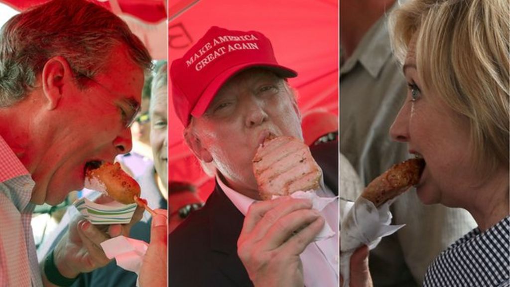 Candidates court voters, count calories