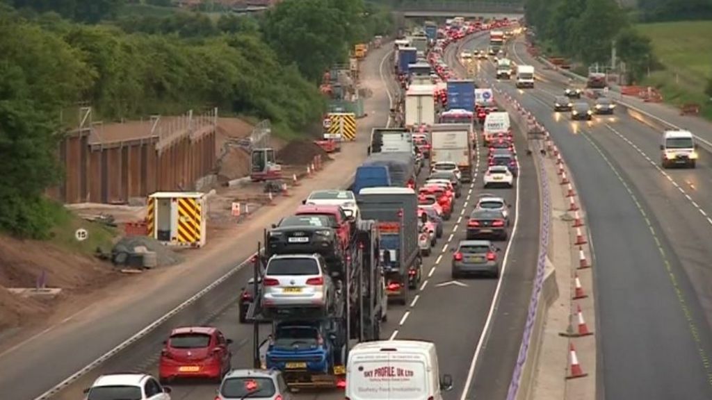 Thousands stranded in M5 gridlock after fuel spill