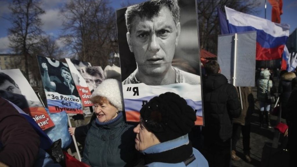 Boris Nemtsov Killing Supporters March In Moscow Bbc News 