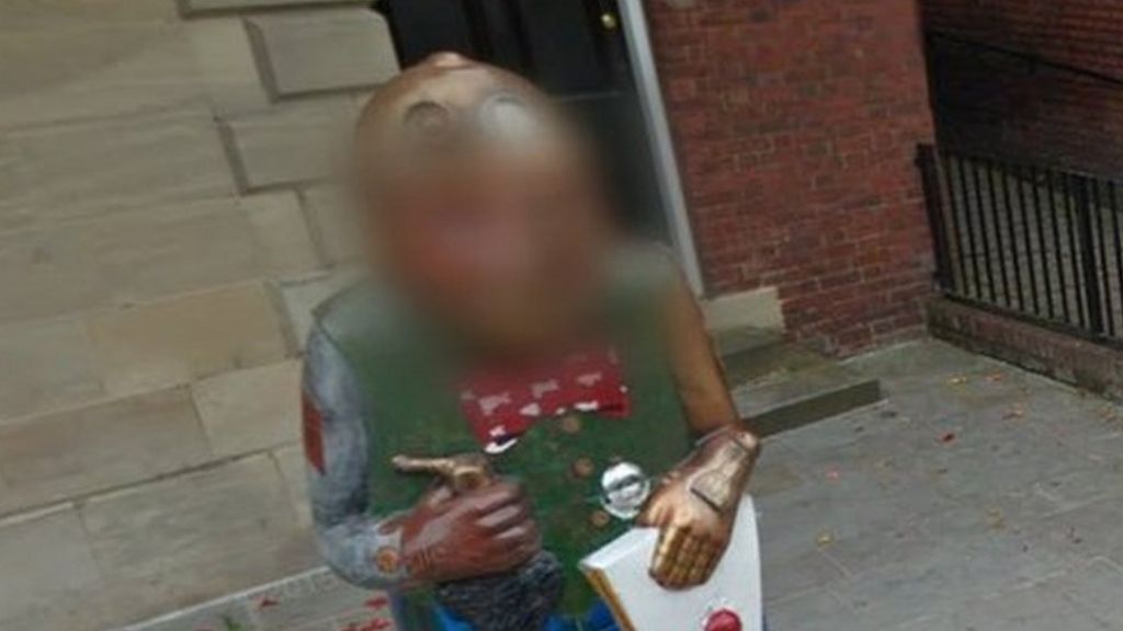 Statues blurred to 'protect privacy'