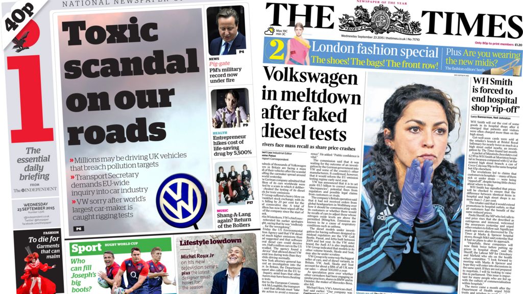 The diesel scandal makes internation news in September. 