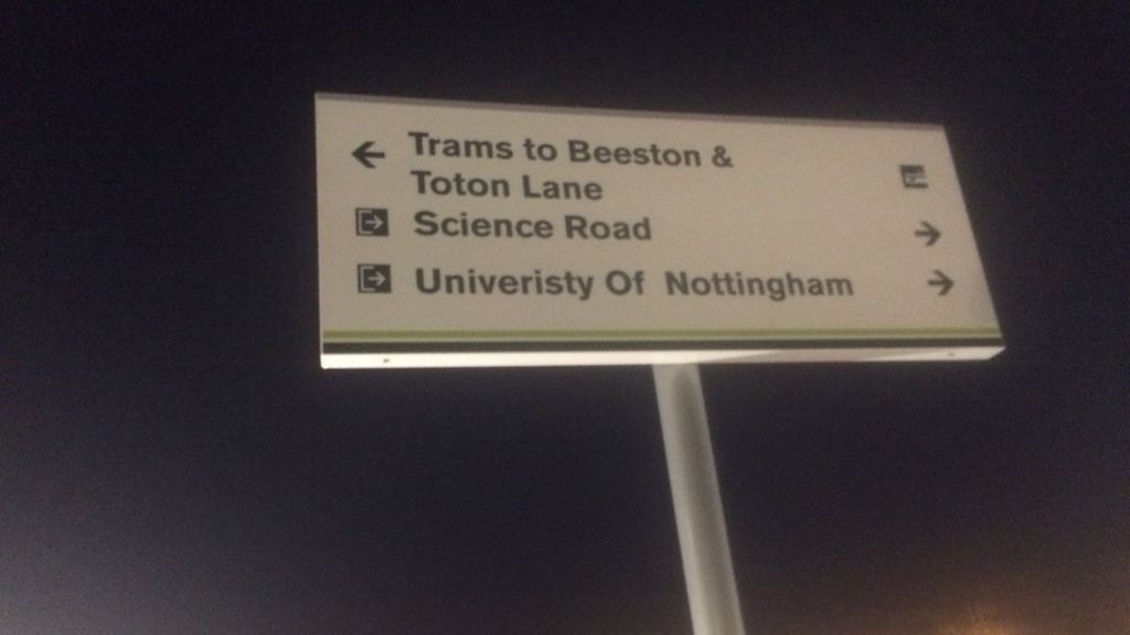 Tram stop sign spelling error 'a joke'