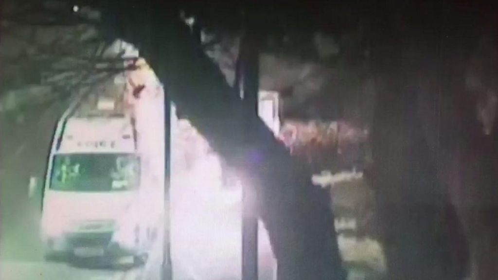 Fireworks and eggs thrown at police van in Birmingham