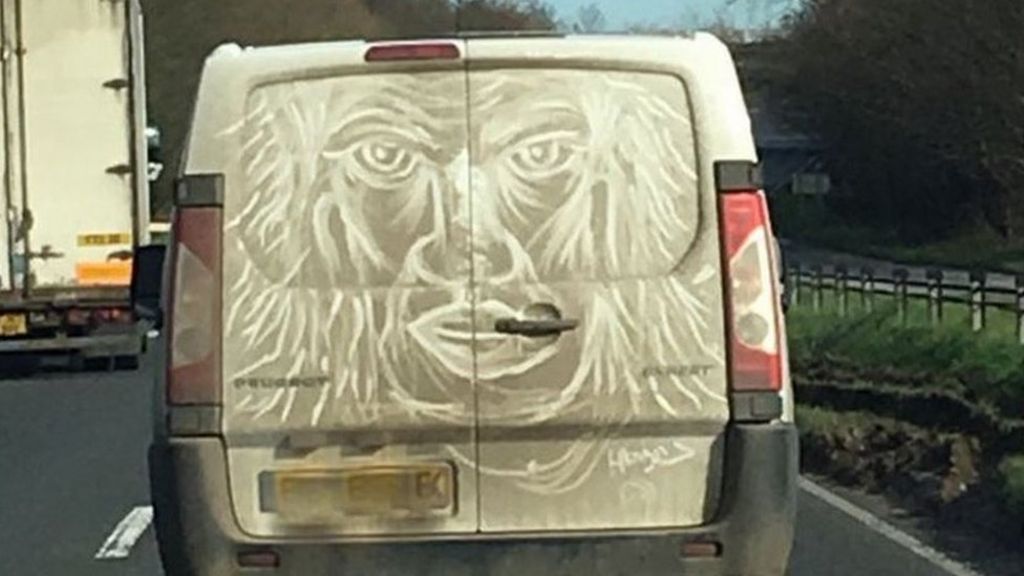 'Van' Gogh makes art on mucky vans