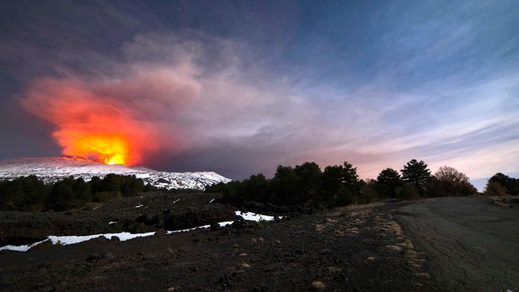 Mount Etna BBC crew caught up in volcano blast BBC News