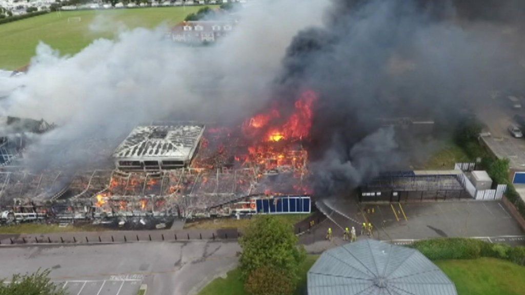 Huge fire at at Selsey Academy 'challenging'