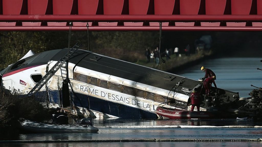 France TGV crash Children on board derailed train BBC News